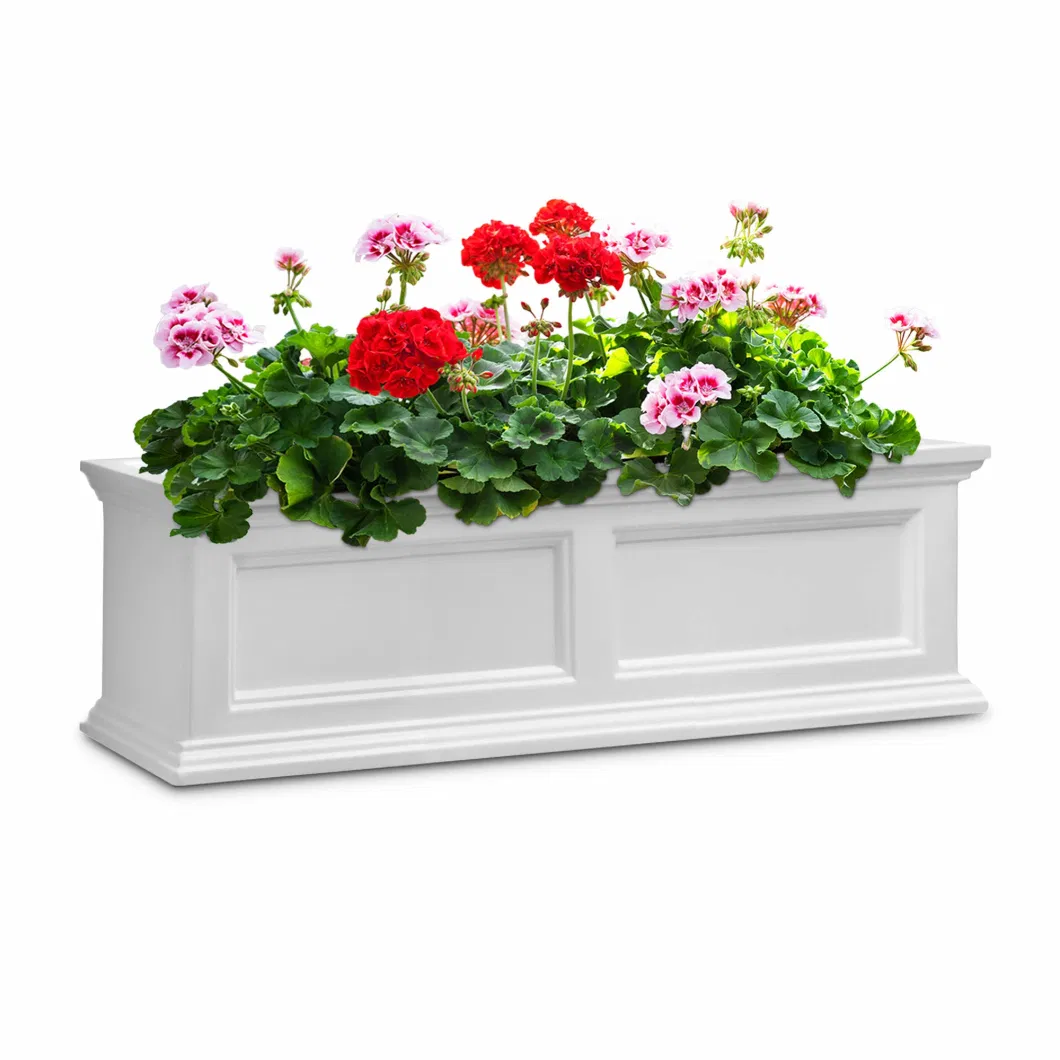 Black Polyethylene Planter Built in Water Reservoir Window Box