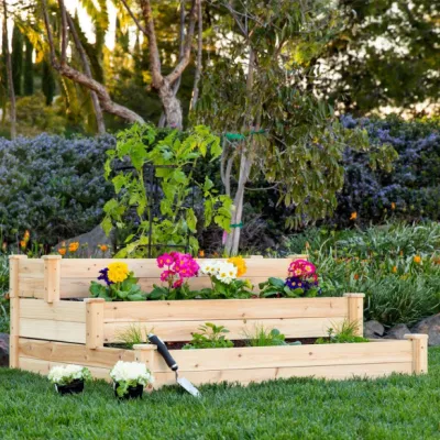 Cama de jardim de madeira de abeto, 5 tipos, resistente ao apodrecimento, quintal, pátio, cultivo de flores, vegetais, caixa de plantio de jardim elevado